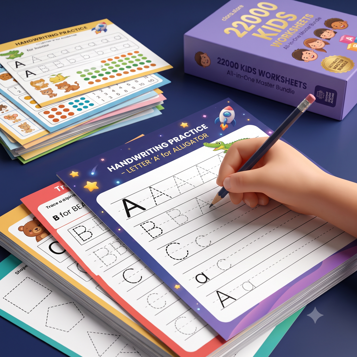 22,000+ Kids Worksheets All-In-One Master Bundle