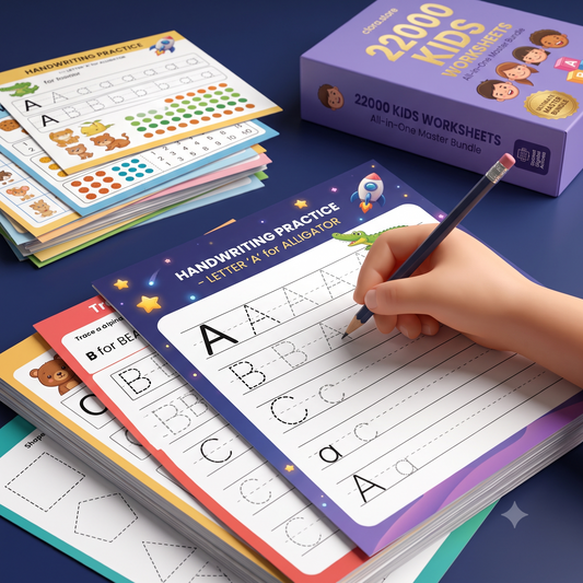 22,000+ Kids Worksheets All-In-One Master Bundle