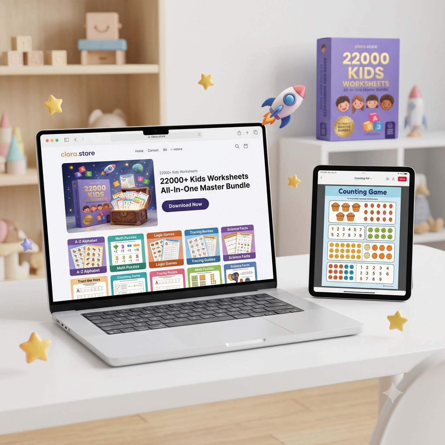 22,000+ Kids Worksheets All-In-One Master Bundle